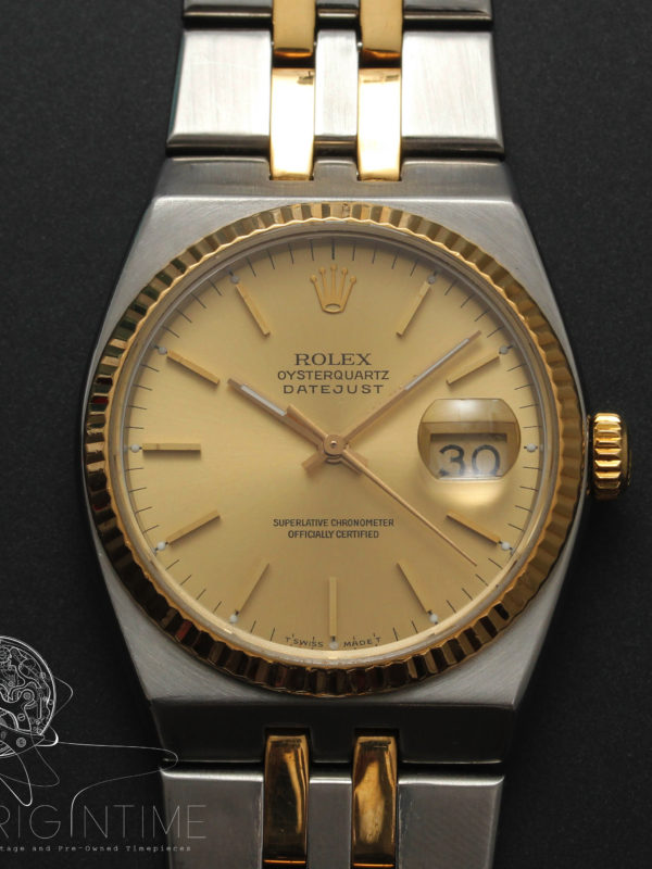 Rolex Datejust Oysterquartz Two Tone Ref 17013 Watch